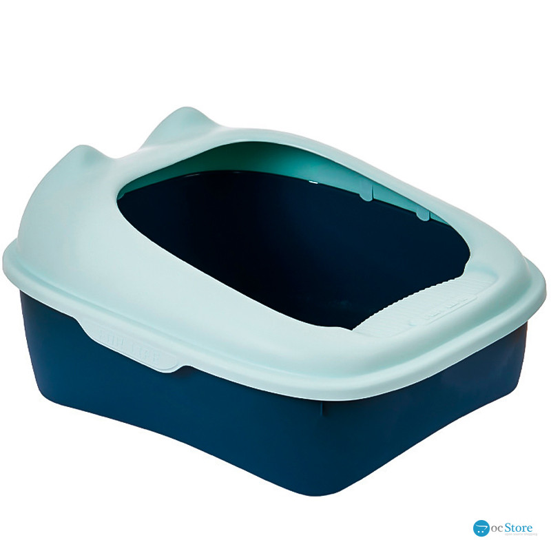 Туалет для кошек с лопаткой Taotaopets 268802 лоток для котов 40*30*18,5 cm Blue