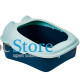 Туалет для кошек с лопаткой Taotaopets 268802 лоток для котов 40*30*18,5 cm Blue