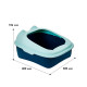 Туалет для кошек с лопаткой Taotaopets 268802 лоток для котов 40*30*18,5 cm Blue