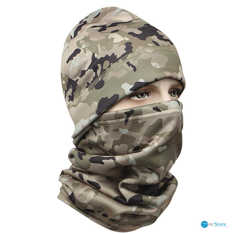 Комплект шапка-баф флисовая JY-139 Camouflage CP