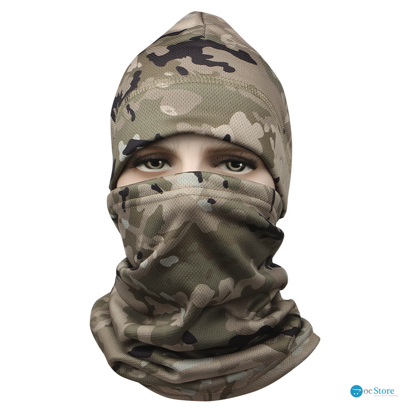 Комплект шапка-баф флисовая JY-139 Camouflage CP