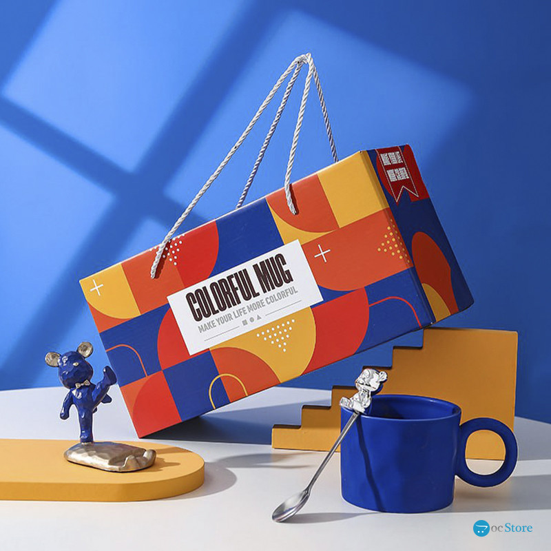 Подарочный кофейный набор Dedbbb чашка ложка подставка для телефона подарочная упаковка Dark Blue