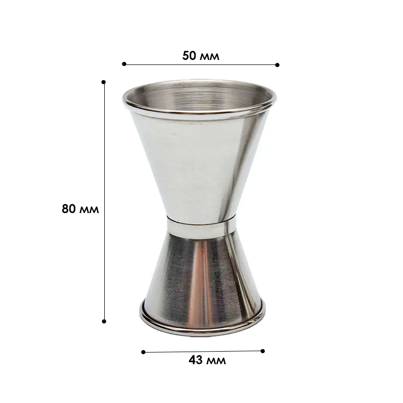 Джиггер мерник из нержавеющей стали Youchen MC-15 30-50 мл