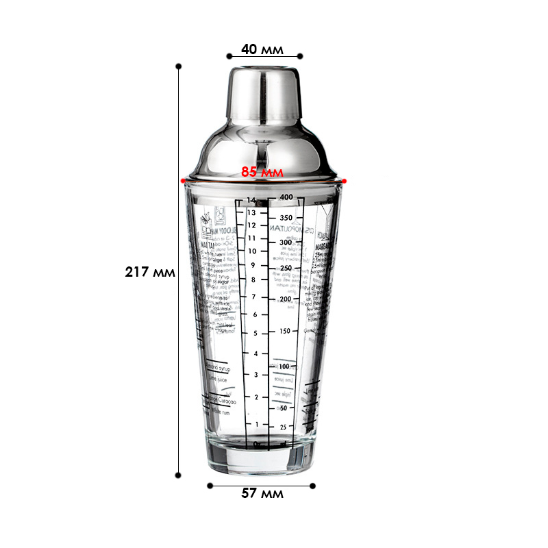 Шейкер для коктейлей 400 мл Youchen MC-TJ400