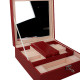 Шкатулка Casegrace SP-01130 для украшений и ювелирных изделий с зеркалом на замке с ключом Red