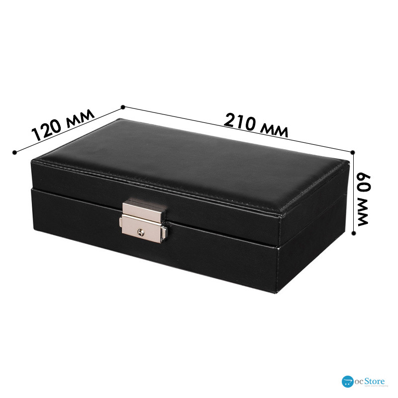 Шкатулка Casegrace SP-01155 для украшений и ювелирных изделий драгоценностей Black