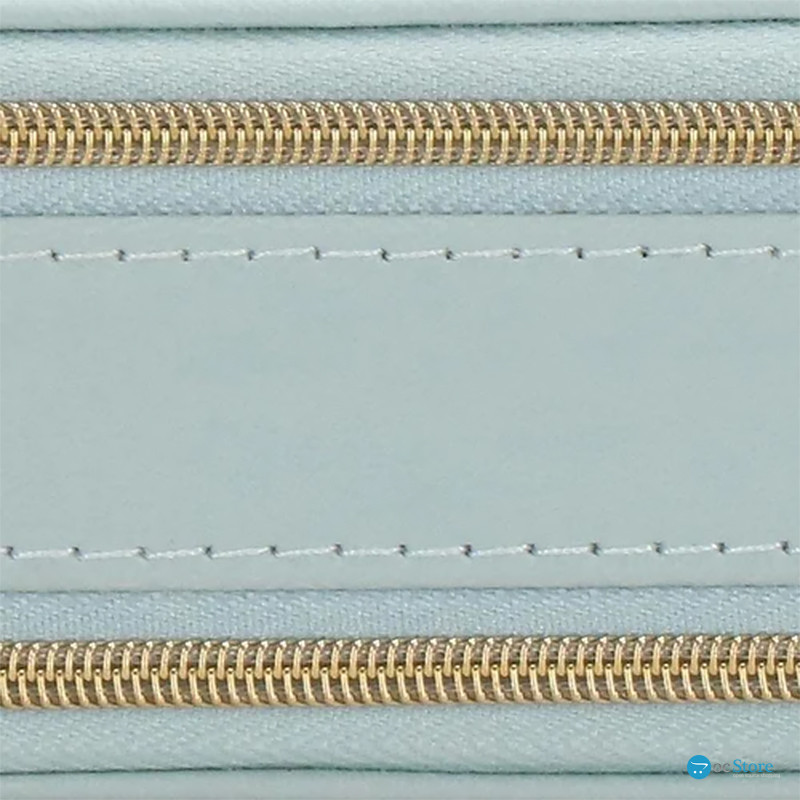 Шкатулка Casegrace SP-01167 для украшений и ювелирных изделий портативная с зеркалом и двойной молнией 11,5*8,5*5 см Blue
