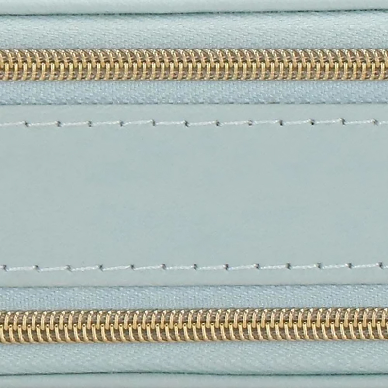 Шкатулка Casegrace SP-01167 для украшений и ювелирных изделий портативная с зеркалом и двойной молнией 11,5*8,5*5 см Blue