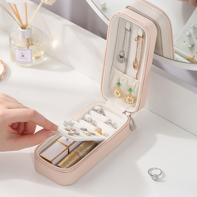 Шкатулка Casegrace SP-01185 для украшений и ювелирных изделий портативная 15*6,5*4,8 см Pink