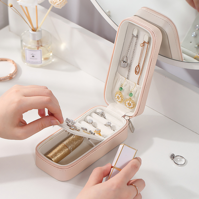 Шкатулка Casegrace SP-01185 для украшений и ювелирных изделий портативная 15*6,5*4,8 см Pink