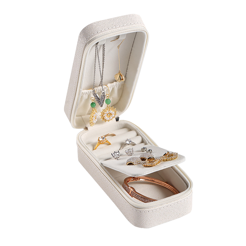 Шкатулка Casegrace SP-01185 для украшений и ювелирных изделий портативная 15*6,5*4,8 см White