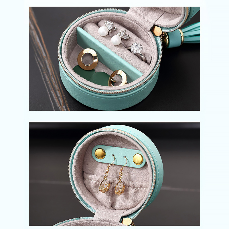 Шкатулка Casegrace SP-01205 для колец и ювелирных изделий портативная компактная 7*7*4,5 см Blue