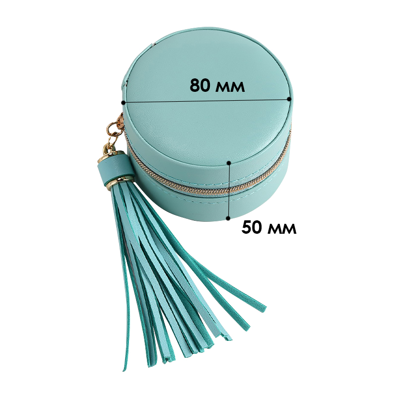 Шкатулка Casegrace SP-01205 для колец и ювелирных изделий портативная компактная 7*7*4,5 см Blue