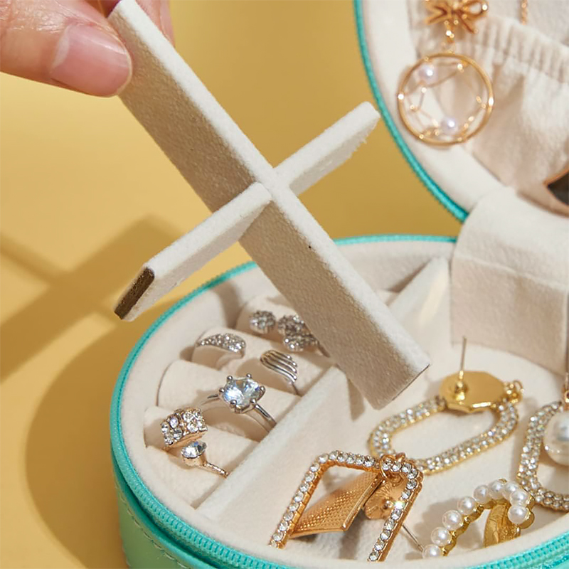 Шкатулка Casegrace SP-1257 для украшений и ювелирных изделий портативная круглая 11*11*5 см Turquoise