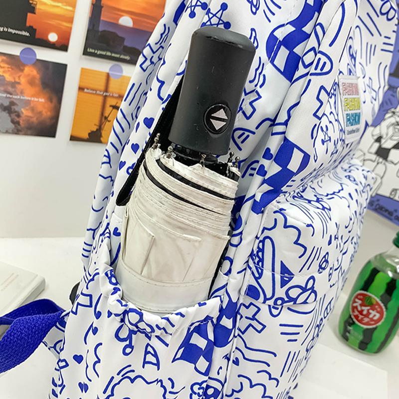 Рюкзак подростковый 5154 с рисунками 20-35 л Blue