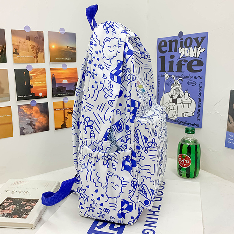 Рюкзак подростковый 5154 с рисунками 20-35 л Blue