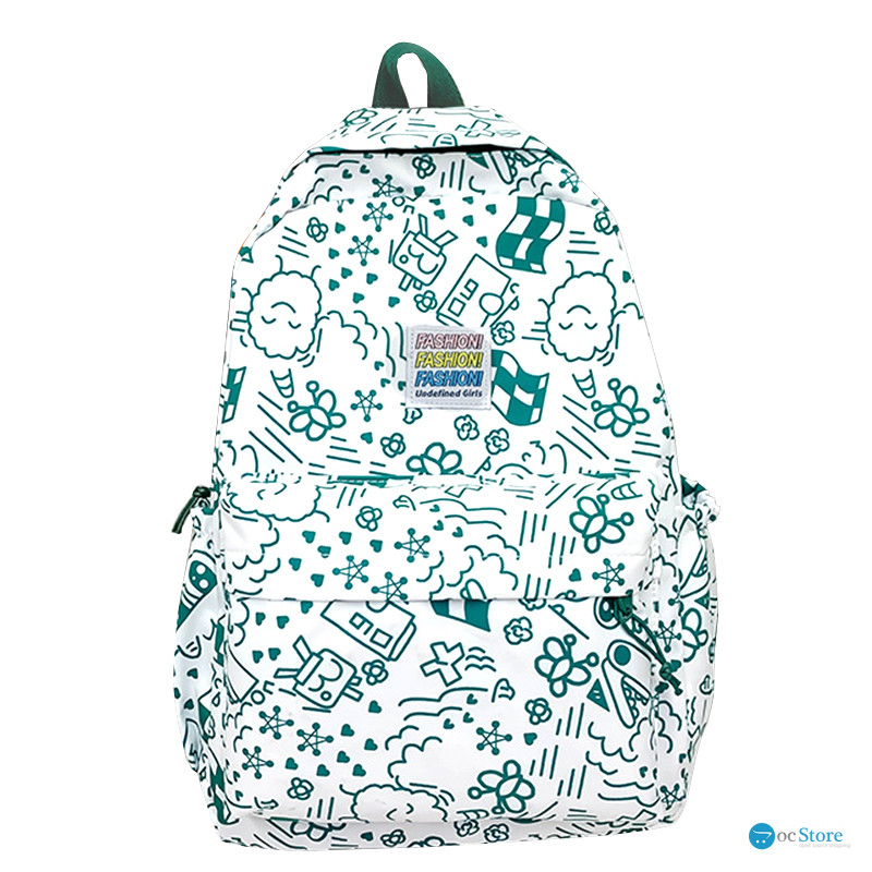 Рюкзак подростковый 5154 с рисунками 20-35 л Green