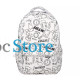 Рюкзак подростковый 601928 с надписями и рисунками 20L White