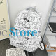 Рюкзак подростковый 601928 с надписями и рисунками 20L White
