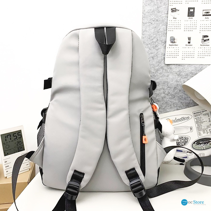 Рюкзак подростковый 901229 с брелком 20-35L школьный White