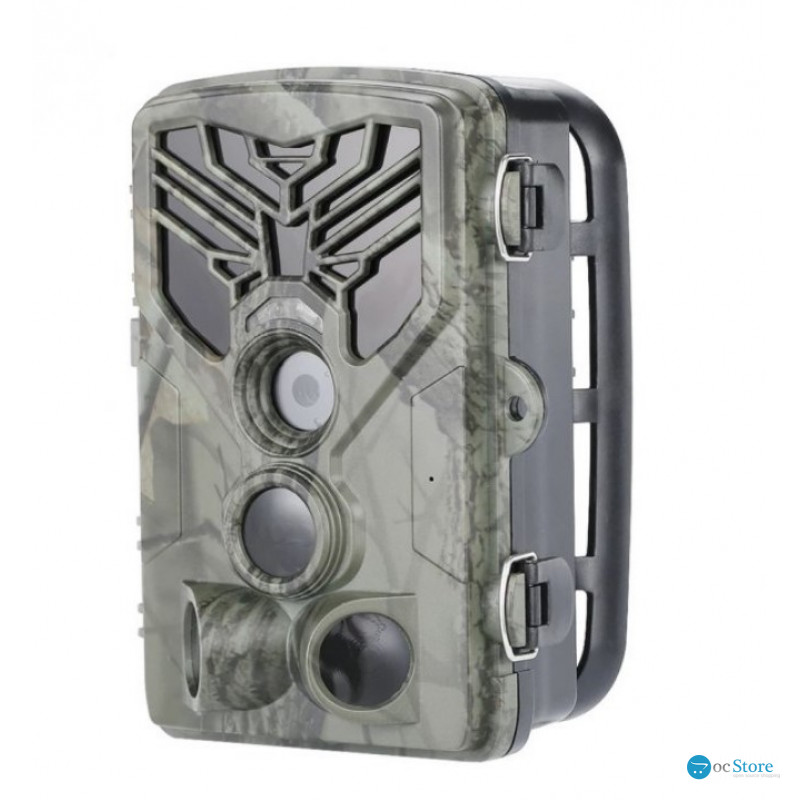 Фотопастка Suntek HC-810A з датчиком руху та нічним зніманням, огляд 120°, дальність 20 м, захист IP65. Камера для охорони території.