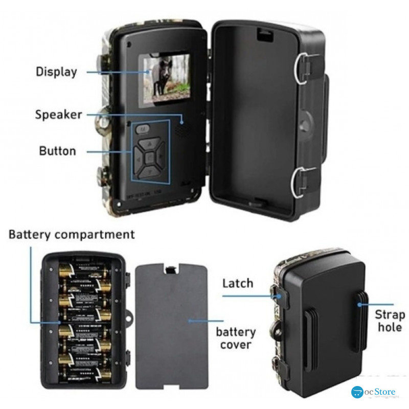 Фотопастка Suntekcam DL-100 (12 Мп, 2" дисплей), захист IP66. Камера з датчиком руху та нічною зйомкою.