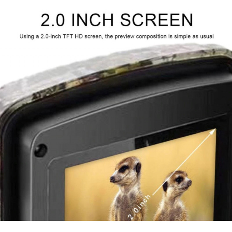 Фотопастка Suntekcam DL-100 (12 Мп, 2" дисплей), захист IP66. Камера з датчиком руху та нічною зйомкою.