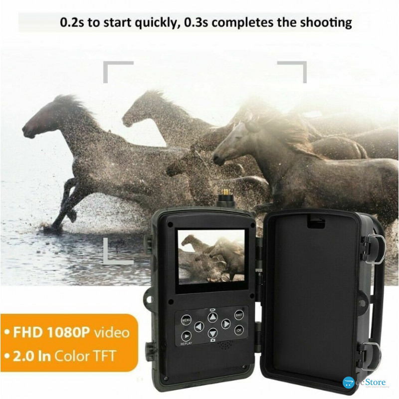 Фотопастка Suntek HC 801M з GSM модулем G2, огляд 120°, нічна зйомка, датчик руху, захист IP65, дальність 25 м.