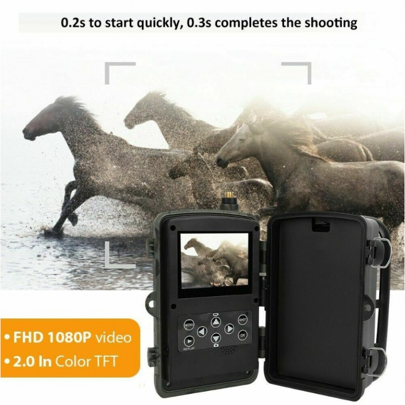 Фотопастка Suntek HC 801M з GSM модулем G2, огляд 120°, нічна зйомка, датчик руху, захист IP65, дальність 25 м.