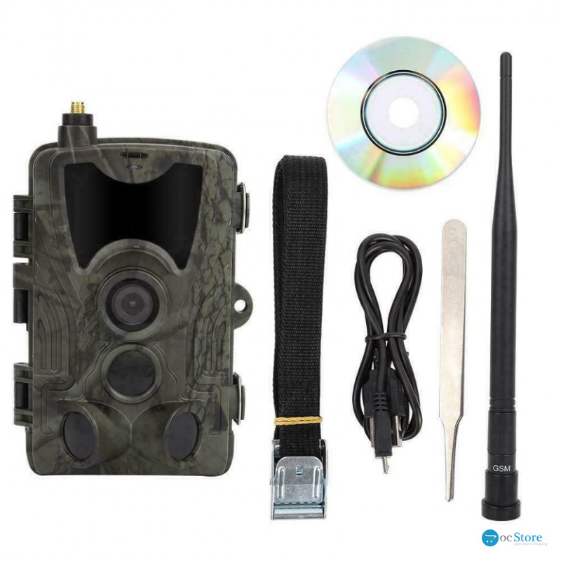 Фотопастка Suntek HC 801M з GSM модулем G2, огляд 120°, нічна зйомка, датчик руху, захист IP65, дальність 25 м.