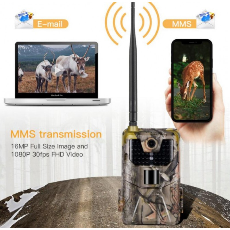 Фотопастка Suntek HC 900M з кутом огляду 120°, GSM модуль G2, нічна зйомка та датчик руху.