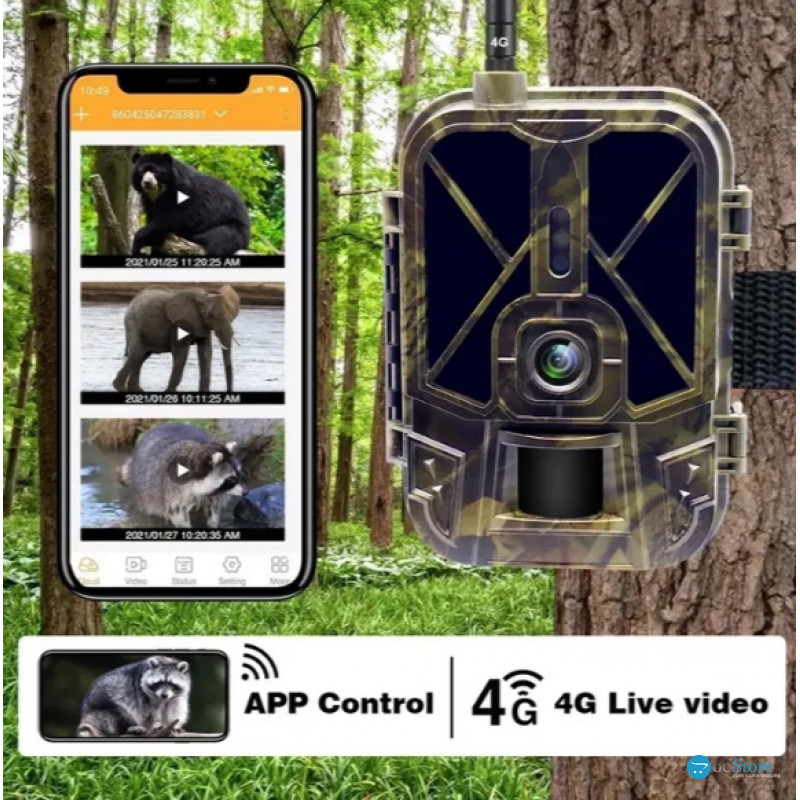 Фотоловушка HC940 LTE PRO з передачею даних, акумулятор 10000mAh, 4G та APP, відео 4K, фото 30MP