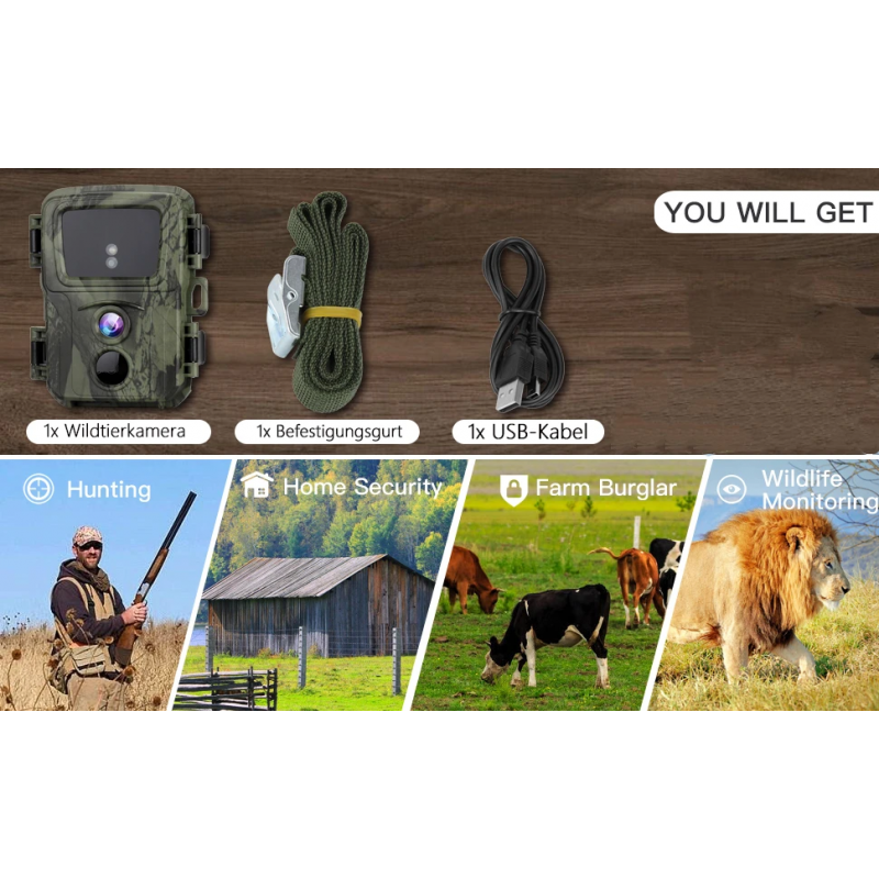 Фотопастка Suntek Mini 600: датчик руху, нічна зйомка, захист IP65