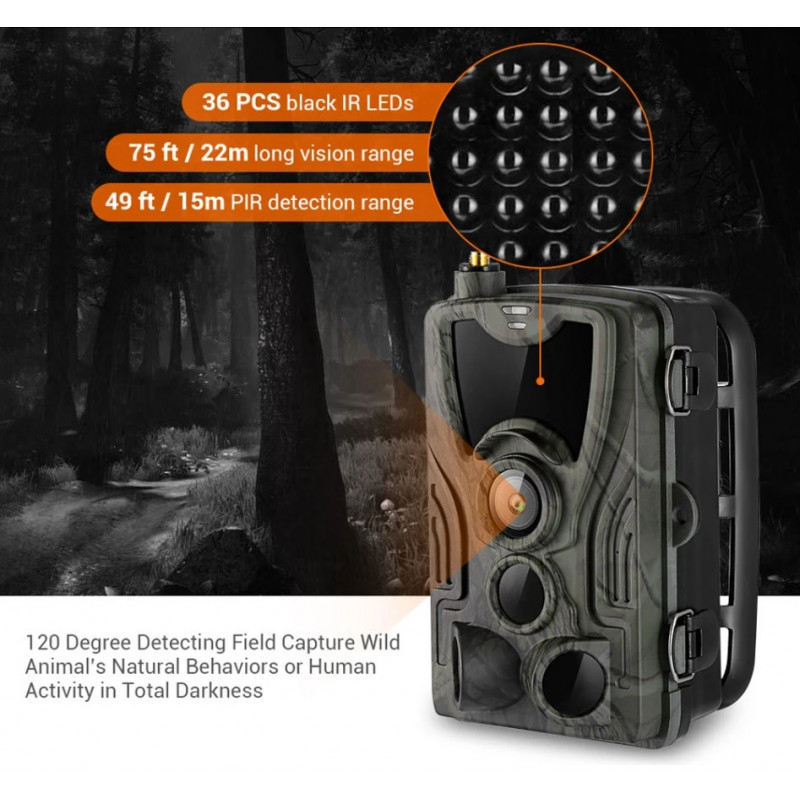 Фотопастка Suntek WiFi 801 Pro - Камера для спостереження з WiFi