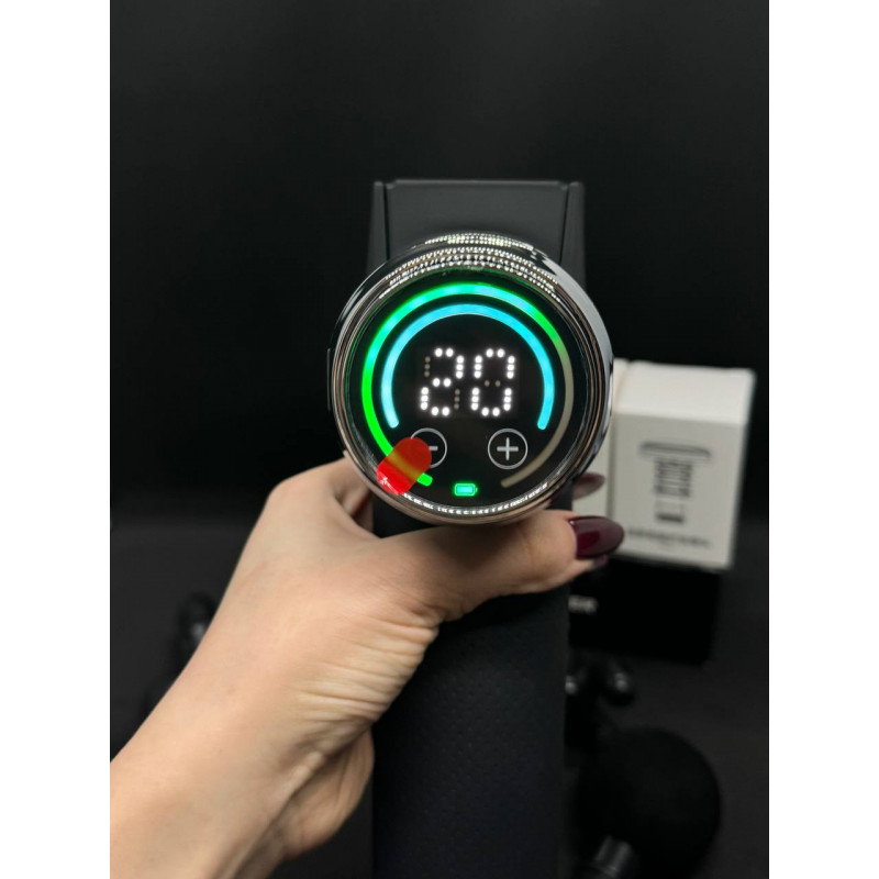 Професійний ударний перкусійний масажер Booster Fusion Black Pro – чорний, для масажу тіла.