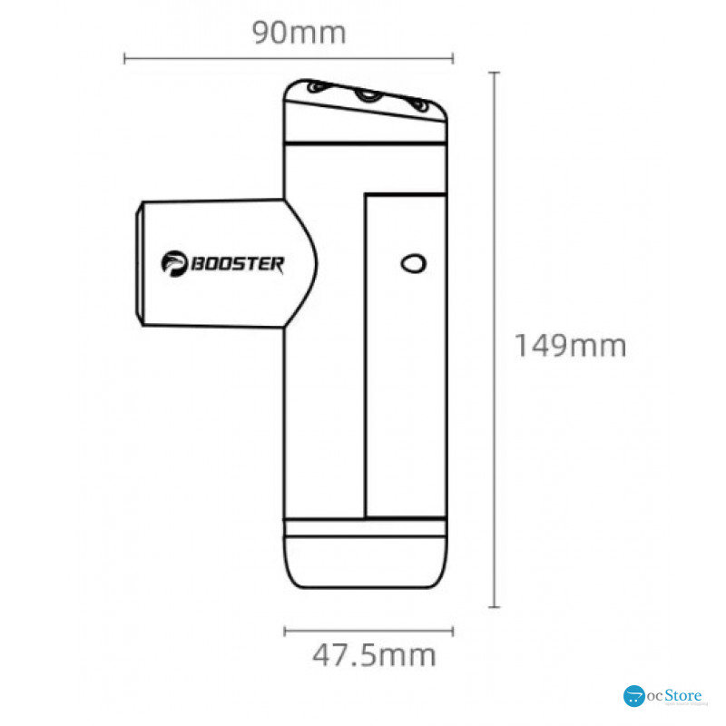 Перкусійний масажний пістолет Booster Mini X-01 (12V) – ефективний масаж для глибокого розслаблення