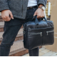 Чоловіча сумка для ноутбука та документів 39x28×8, портфель для офісної роботи, чорний