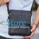 Чоловіча сумка шкіряна планшет 21х24х6, барсетка на одне плече Tiding Bag M1254A чорна