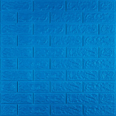 3D панель самоклеюча 700х770х5мм цегла Синій (003-5) SW-00000154