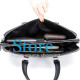 Шкіряна чоловіча ділова сумка 38x29x8, папка портфель для роботи  Tiding Bag 30987 чорна