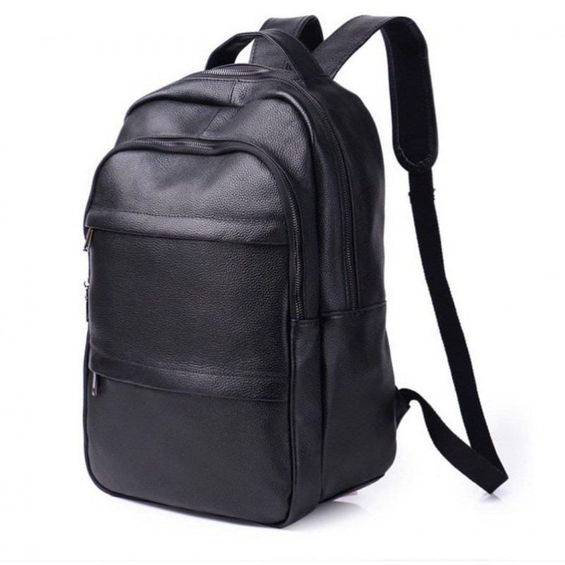 Чоловічий рюкзак для ноутбука та документів 28х42х18, сумка на спину з натуральної шкіри Tiding Bag B2-37342A