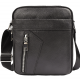 Чоловіча шкіряна сумка через плече 18х21х7, барсетка для документів Tiding Bag M38-10131A чорна
