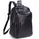 Шкіряна чоловіча сумка наплічна для ноутбука та поїздок 28х42х18, рюкзак для роботи Tiding Bag D3-9343, чорний