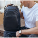 Шкіряна чоловіча сумка наплічна для ноутбука та поїздок 28х42х18, рюкзак для роботи Tiding Bag D3-9343, чорний