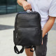 Чоловічий шкіряний рюкзак для поїздок та відпочинку 30х40х16, сумка наплічна Tiding Bag 59331, чорна