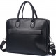 Шкіряна чоловіча сумка для ноутбука 40х30х8, офісний діловий портфель Tiding Bag M364A чорний