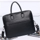 Шкіряна чоловіча сумка для ноутбука 40х30х8, офісний діловий портфель Tiding Bag M364A чорний