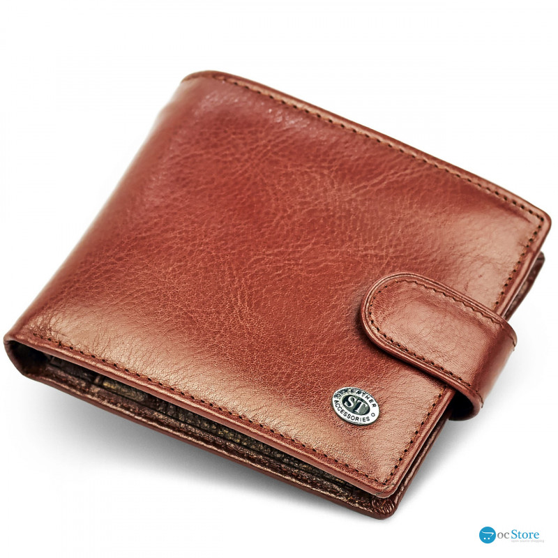 Чоловічий портмоне з натуральної шкіри ST Leather B104 Коричневий