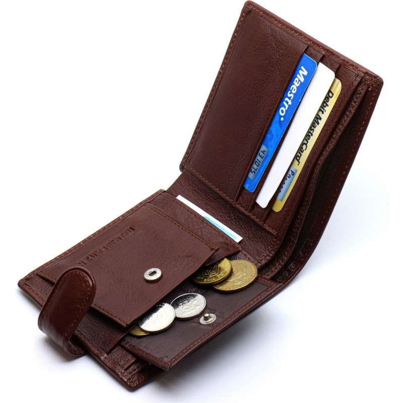 Чоловічий портмоне з натуральної шкіри ST Leather B104 Коричневий