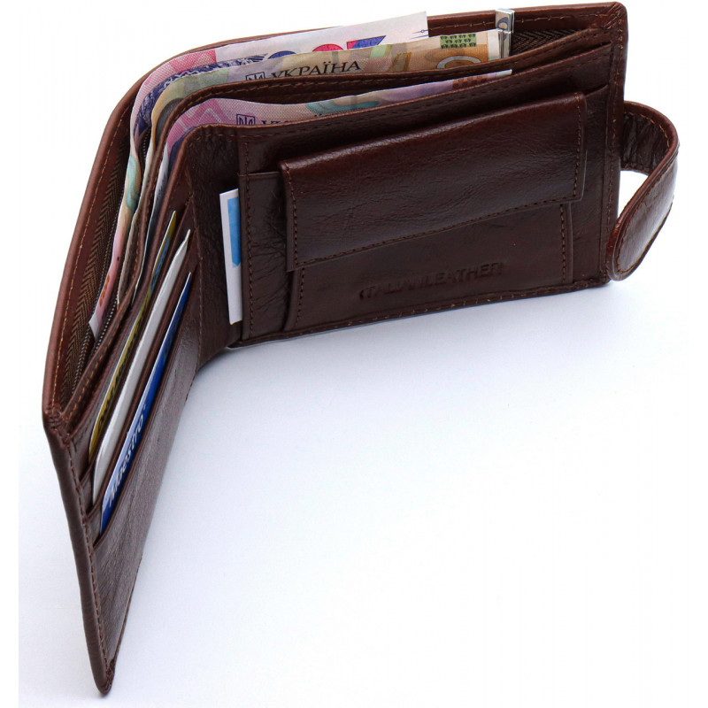 Чоловічий портмоне з натуральної шкіри ST Leather B104 Коричневий